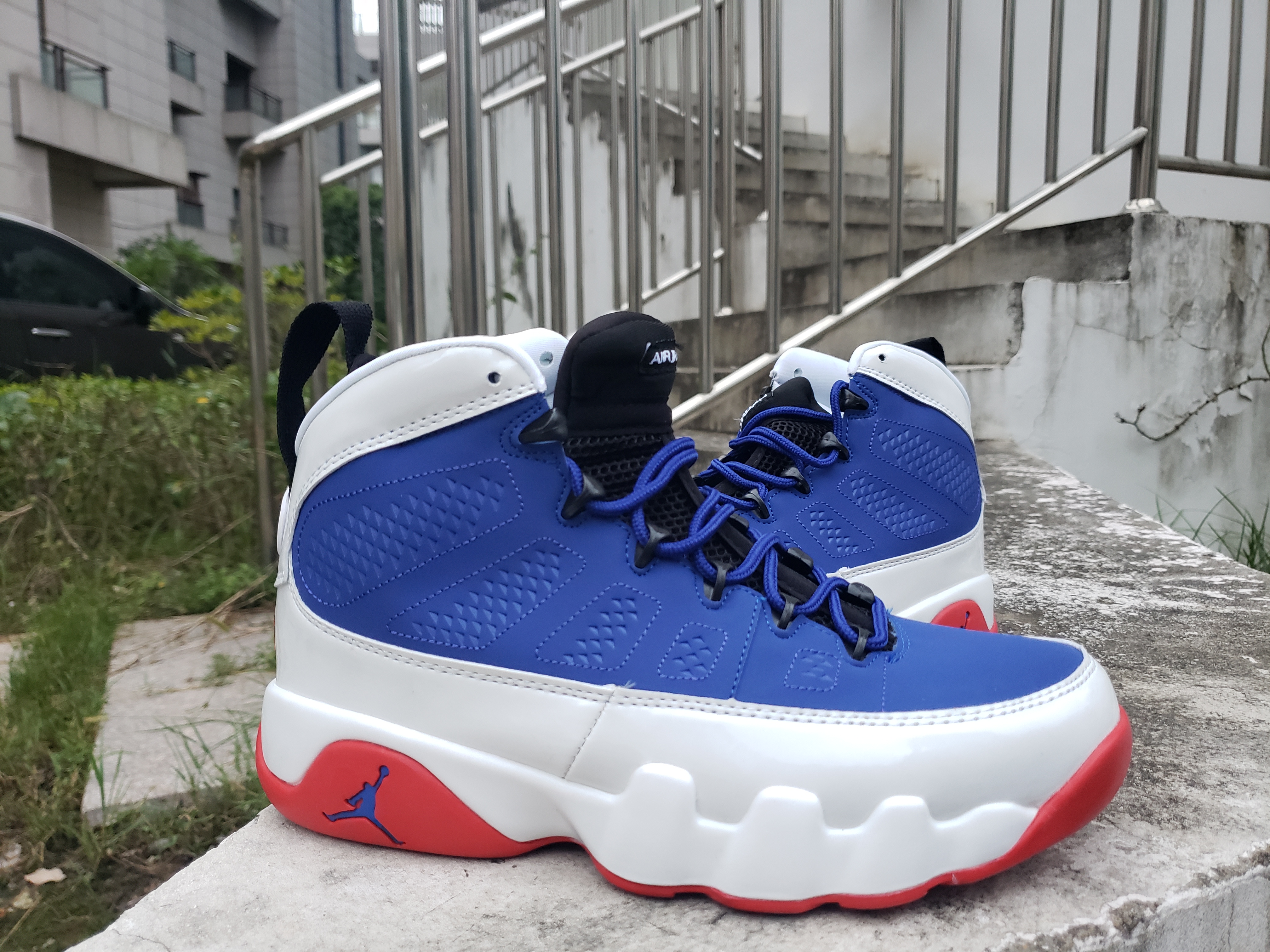 Air Jordan 9 Blue White Red - Click Image to Close